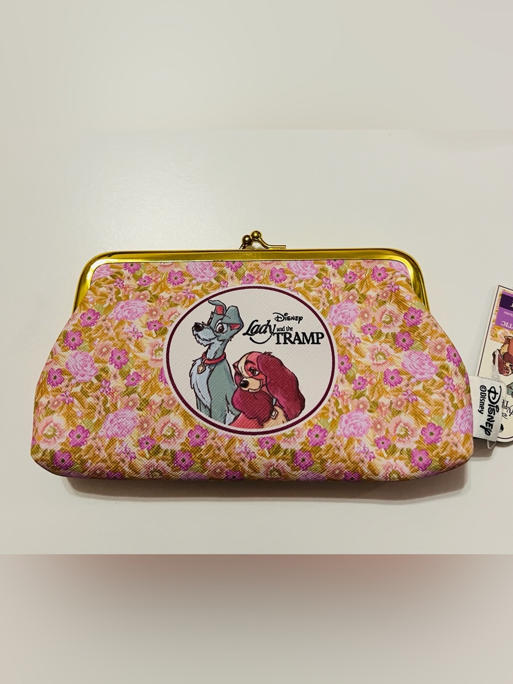 Disney Mad Beauty Lady & the Tramp Floral Cosmetic Bag NWT